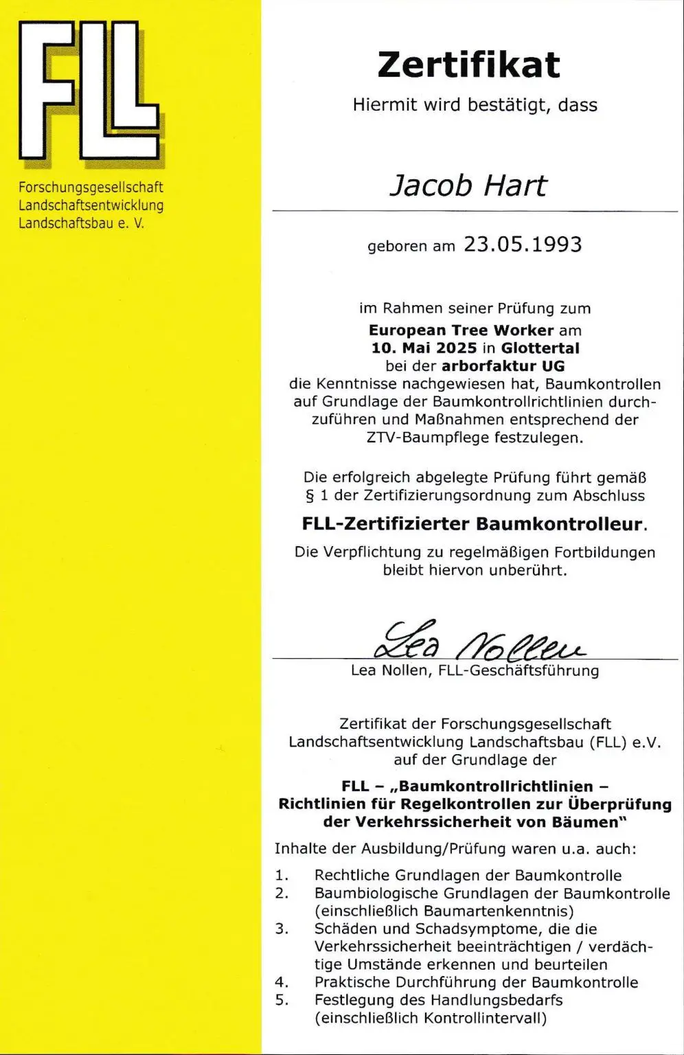 FLL-Baumkontrolle